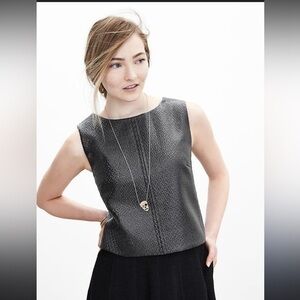 Banana Republic Faux Leather Textured Crop Top